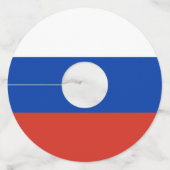 Étiquette Pour Verre De Vin Drapeau de la Russie (Devant)