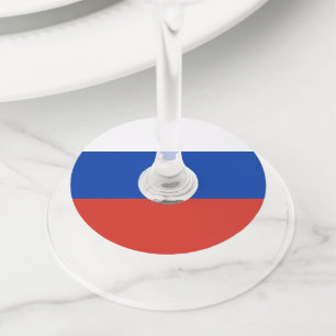 Étiquette Pour Verre De Vin Drapeau de la Russie