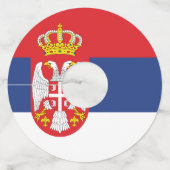 Étiquette Pour Verre De Vin drapeau de la Serbie (Devant)