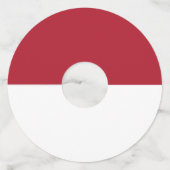 Étiquette Pour Verre De Vin Drapeau de Monaco (Dos)