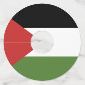 Étiquette Pour Verre De Vin Drapeau de Palestine (Devant)