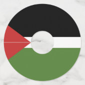 Étiquette Pour Verre De Vin Drapeau de Palestine (Dos)