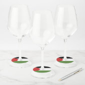 Étiquette Pour Verre De Vin Drapeau de Palestine (Lot)