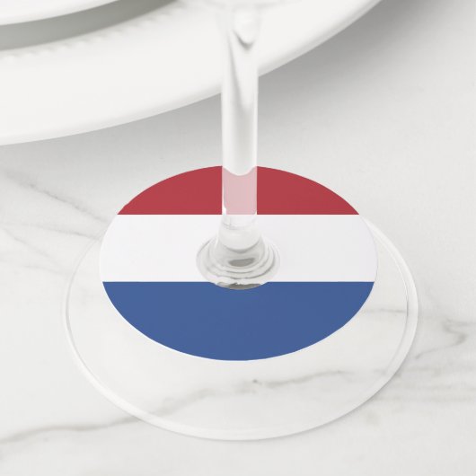 Étiquette Pour Verre De Vin Drapeau des Pays-Bas (De près)