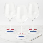 Étiquette Pour Verre De Vin Drapeau des Pays-Bas (Lot)