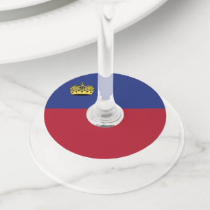 Étiquette Pour Verre De Vin Drapeau du Liechtenstein