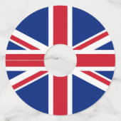 Étiquette Pour Verre De Vin Drapeau du Royaume-Uni (Devant)