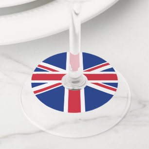 Étiquette Pour Verre De Vin Drapeau du Royaume-Uni