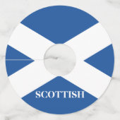 Étiquette Pour Verre De Vin Drapeau écossais d'Ecosse personnalisée (Devant)
