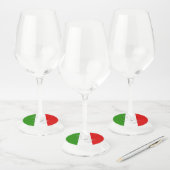 Étiquette Pour Verre De Vin Drapeau italien (Lot)
