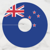 Étiquette Pour Verre De Vin Drapeau néo-zélandais (Devant)