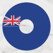 Étiquette Pour Verre De Vin Drapeau néo-zélandais (Dos)