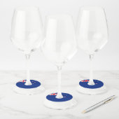 Étiquette Pour Verre De Vin Drapeau néo-zélandais (Lot)