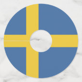 Étiquette Pour Verre De Vin Drapeau suédois (Dos)