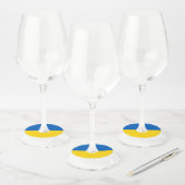 Étiquette Pour Verre De Vin Drapeau ukrainien (Lot)