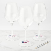 Étiquette Pour Verre De Vin Drapeau USA (Lot)