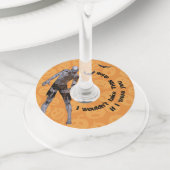 Étiquette Pour Verre De Vin Drôle Halloween Zombie (De près)