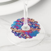 ÉTIQUETTE POUR VERRE DE VIN EAU DE FLUX (De près)