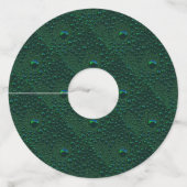 Étiquette Pour Verre De Vin Eau sur métal vert (Dos)