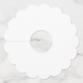 Étiquette Pour Verre De Vin Elégant nom personnalisé chic blanc (Dos)