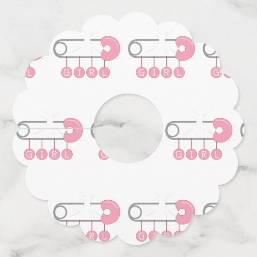 Étiquette Pour Verre De Vin Épingle de couche fille (Devant)