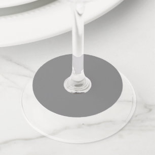 Étiquette Pour Verre De Vin Étiquette de Verre à Vin Rond Gris