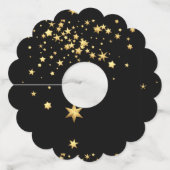 Étiquette Pour Verre De Vin Étoiles d'Or (Dos)