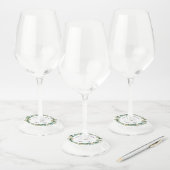 Étiquette Pour Verre De Vin Eucalyptus Rustic Gold Mariage élégant (Lot)