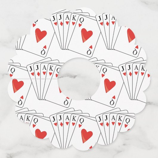 Étiquette Pour Verre De Vin Euchre Jouer aux cartes (Devant)