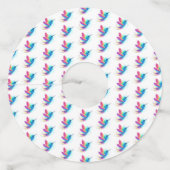 Étiquette Pour Verre De Vin Exotic Rainbow Hummingbird (Dos)