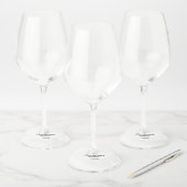 Étiquette Pour Verre De Vin Félicitations minimales simples ajouter nom date a (Lot)