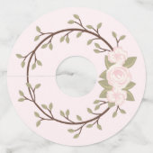 Étiquette Pour Verre De Vin Fête de germe jaune mignonne (Dos)