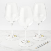 Étiquette Pour Verre De Vin Fête de germe jaune mignonne (Lot)