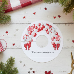 Étiquette Pour Verre De Vin Fête de l'Arc de Noël