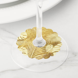 ÉTIQUETTE POUR VERRE DE VIN FEUILLE 8