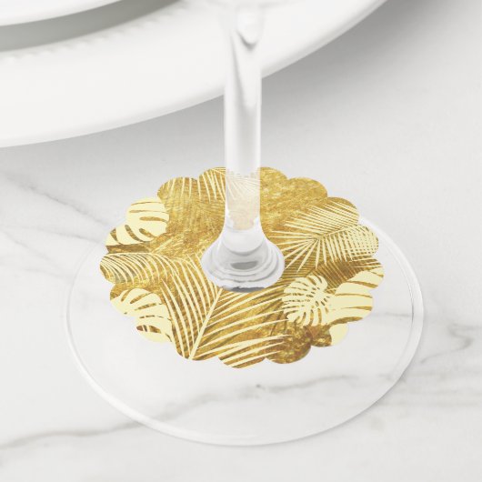 ÉTIQUETTE POUR VERRE DE VIN FEUILLE 8 (De près)