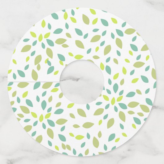 Étiquette Pour Verre De Vin feuille d'arbre (Devant)