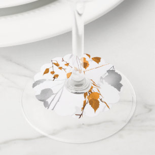 Étiquette Pour Verre De Vin Feuilles d'automne 2