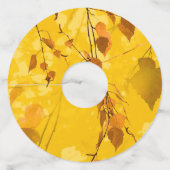 Étiquette Pour Verre De Vin Feuilles d'automne 3 (Dos)