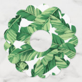 Étiquette Pour Verre De Vin Feuilles de bananes (Dos)