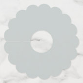 Étiquette Pour Verre De Vin Feuilles d'eucalyptus vert et rose à l'aquarelle (Dos)