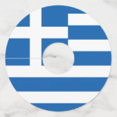Étiquette Pour Verre De Vin Flag de Greece (Devant)