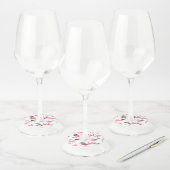 Étiquette Pour Verre De Vin Flamingos aiment les motifs (Lot)