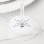 Étiquette Pour Verre De Vin Flèche de neige (De près)