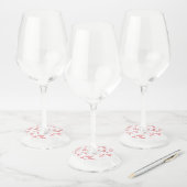 Étiquette Pour Verre De Vin Fleur cerise 2 (Lot)