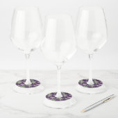 Étiquette Pour Verre De Vin Fleur de chardon violet (Lot)