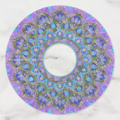 Étiquette Pour Verre De Vin Fleur De Vie - Mandala India Style 2 (Dos)