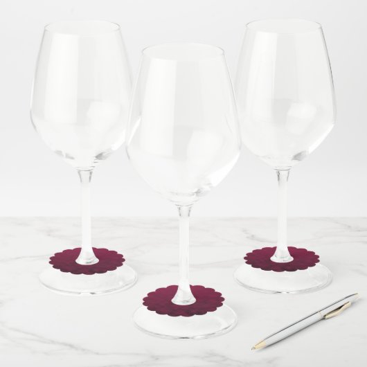 Étiquette Pour Verre De Vin Fleur Écrasée (Lot)