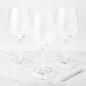 Étiquette Pour Verre De Vin Fleur marguerite 2 (Lot)