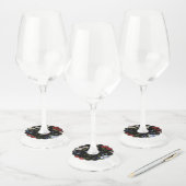 Étiquette Pour Verre De Vin Fleurs (Lot)
